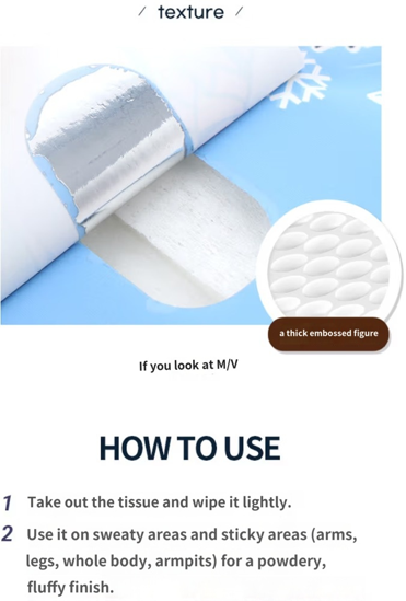 Coscorea-  Cooling Perfume Deo Wet Wipe _ Deodorant Soap Scent (Order Limit Qty: Max2)