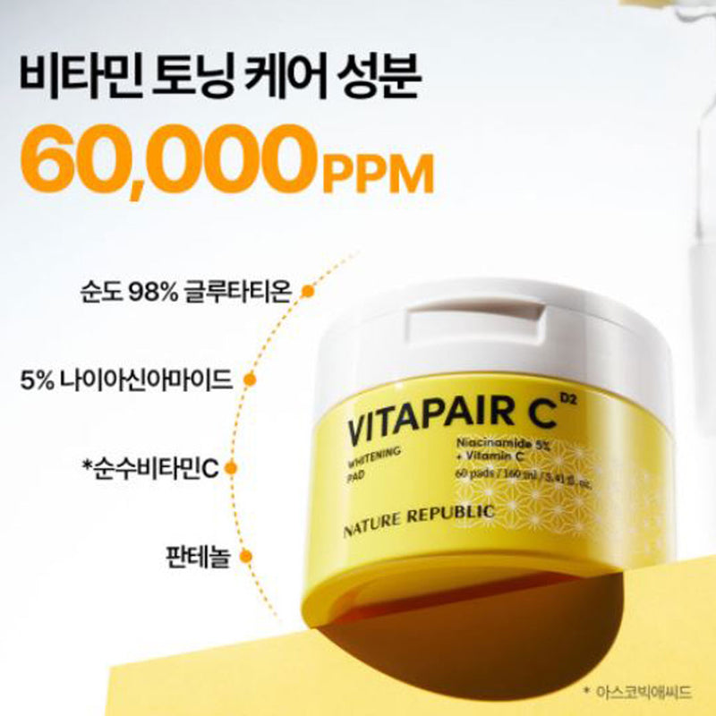 Nature Republic Vita Pair C Whitening Pad 60ea