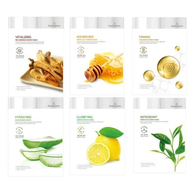 BEAUUGREEN Premium Essence Mask (6 Types) Korean skincare Kbeauty Cosmetic