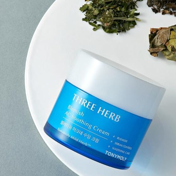 TONYMOLY Three Herb Blemish AC Soothing Cream 80ml Korean skincare Kbeauty Cosmetics