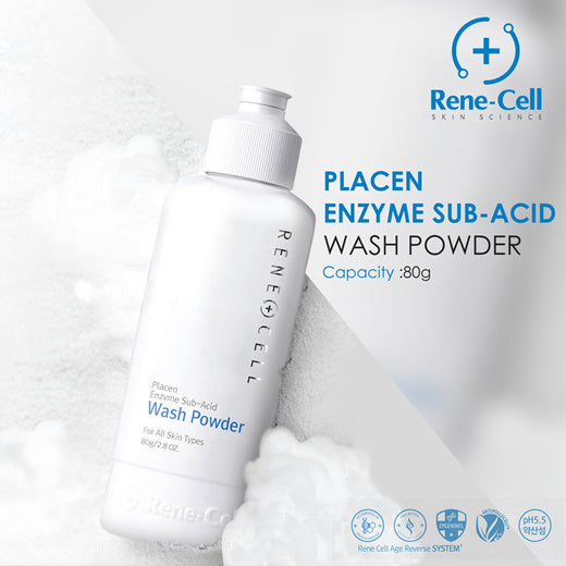 Rene Cell Placen Enzyme Sub-Acid Wash Powder 80g.