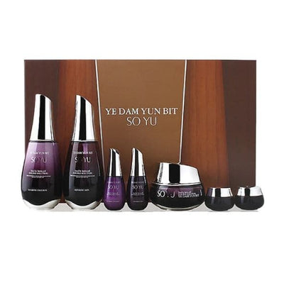 YE DAM YUN BIT So Yu Snail & Stem Cell Double Solution Skincare 3 pcs Set.