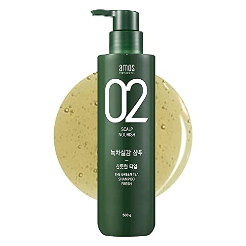 AMOS, The Green Tea Shampoo Fresh 500g, Anti Hair Loss, Hair Care, Treatment, Hair Growth