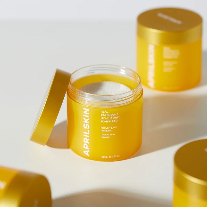 APRILSKIN Real Calendula Hyaluronic Toner Pad 140g.