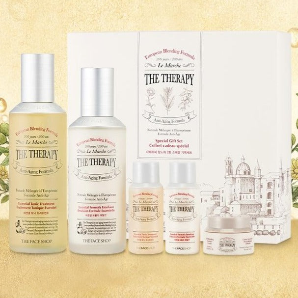 The Face Shop The Therapy Anti-Aging Set 2pcs Korean skincare Kbeauty Cosmetics