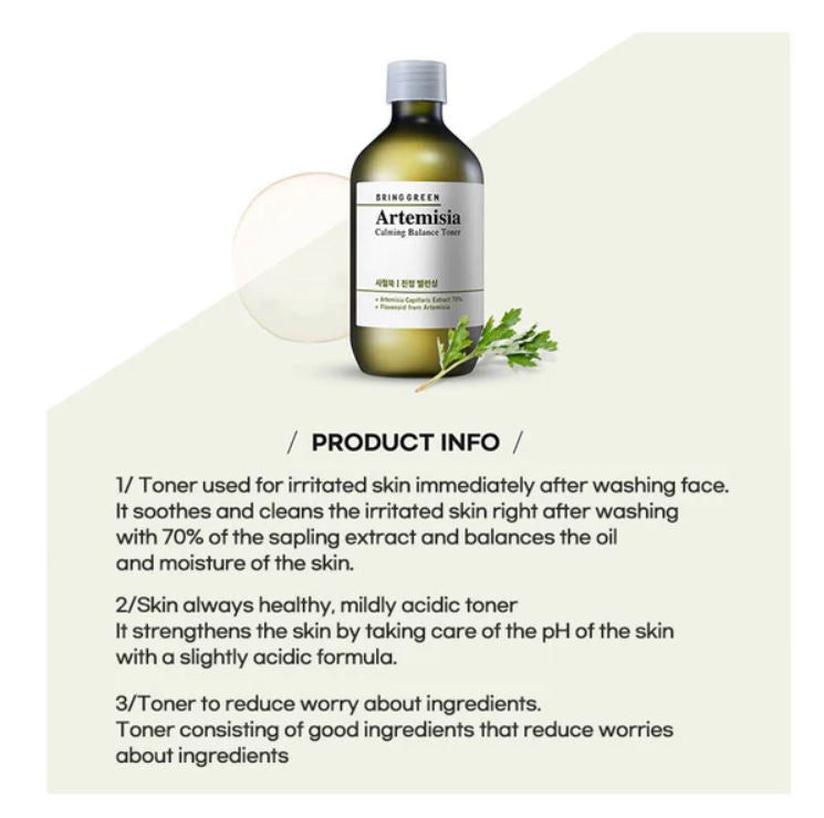 BRING GREEN Artemisia Calming Balance Toner 270ml.