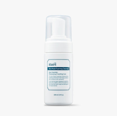 Klairs Rich Moist Foaming Cleanser 100ml Korean skincare Kbeauty Cosmetics