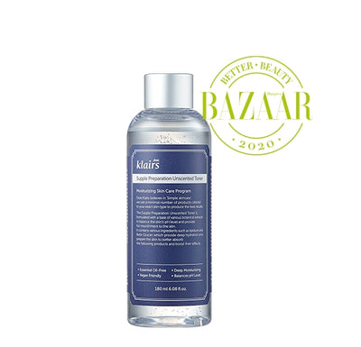 Klairs Supple Preparation Unscented Toner 180ml Korean skincare Kbeauty Cosmetics