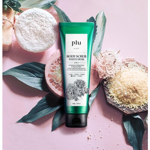 Plu Body Scrub White Musk 200g Korean bodycare Kbeauty Cosmetics