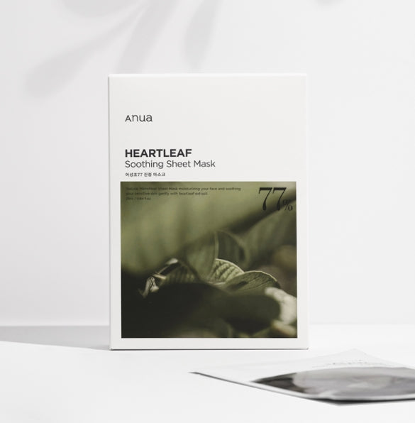 ANUA Heartleaf 77% Soothing Sheet Mask 25ml*10ea Korean skincare Kbeauty Cosmetics