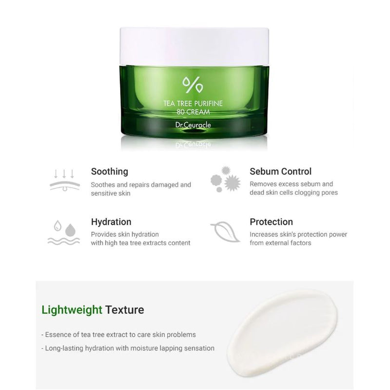 DR.CEURACLE Tea Tree Purifine 80 Cream 50ml.