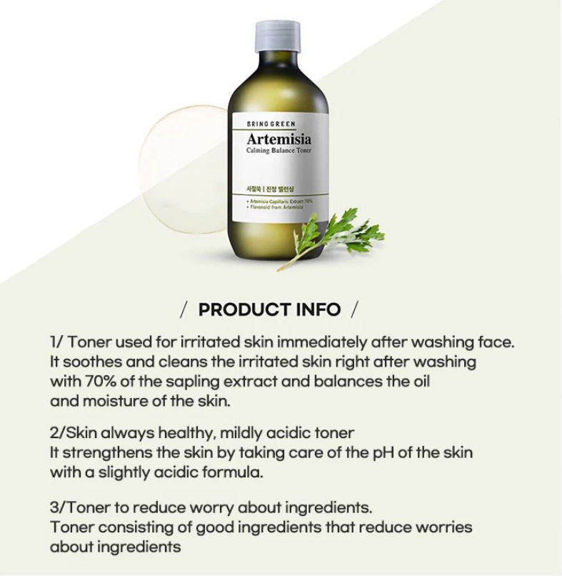 BRING GREEN Artemisia Calming Balance Toner 510ml.