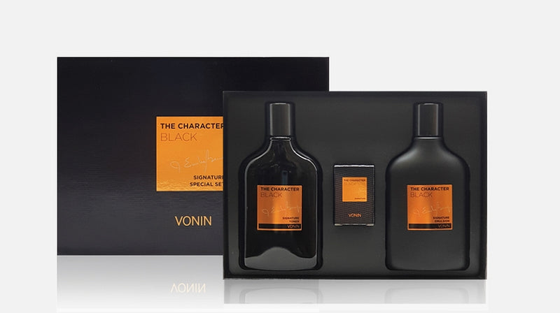 Vonin The Character Black Signature 2 Set Korean skincare Kbeauty Cosmetics