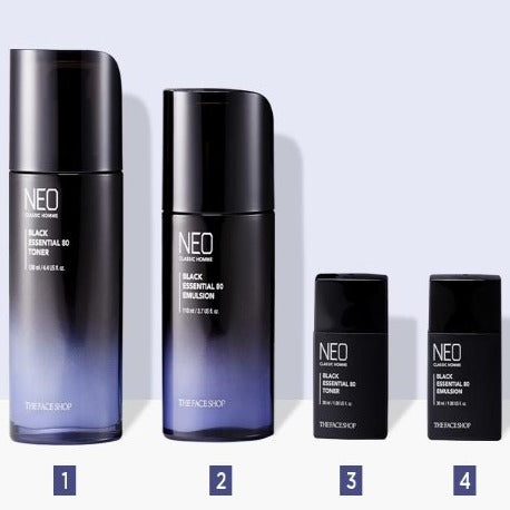 The Face Shop Neo Classic Homme Black Essential 80 Special Set For Men Skin Care Korean skincare Kbeauty Cosmetics