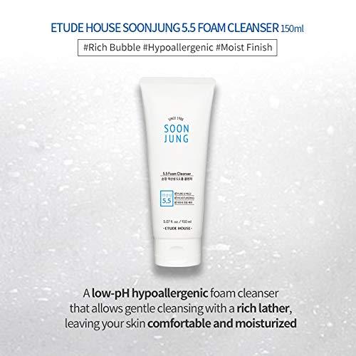 ETUDE HOUSE Soon Jung Ph 5.5 Foam Cleanser 150ml Korean skincare Kbeauty Cosmetics
