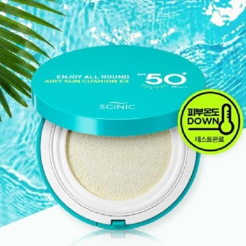 SCINIC Enjoy All Round Airy Sun Cushion EX 25g Korean skincare Kbeauty Cosmetics
