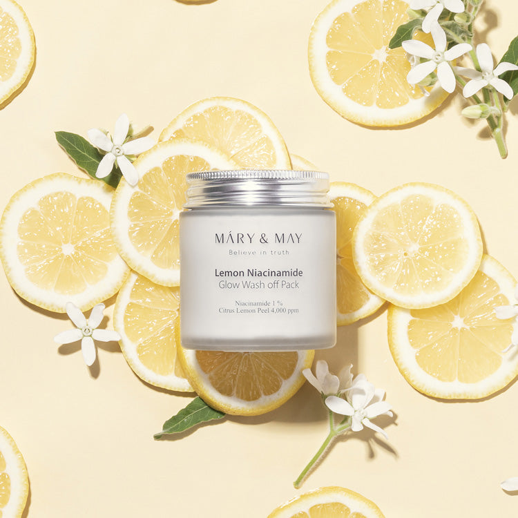 MARY&MAY Lemon Niacinamide Glow Wash Off Mask Pack 125g.