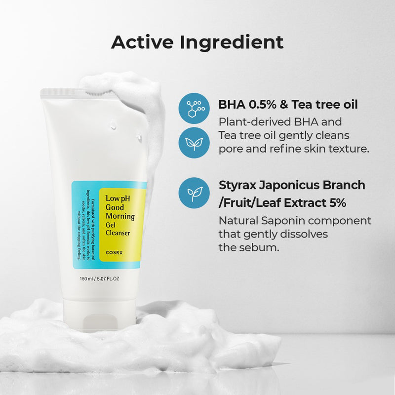 COSRX Low pH Good Morning Gel Cleanser 150ml.