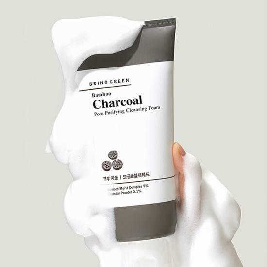 BRING GREEN Bamboo Charcoal Pore Purifying Cleansing Foam 300ml.