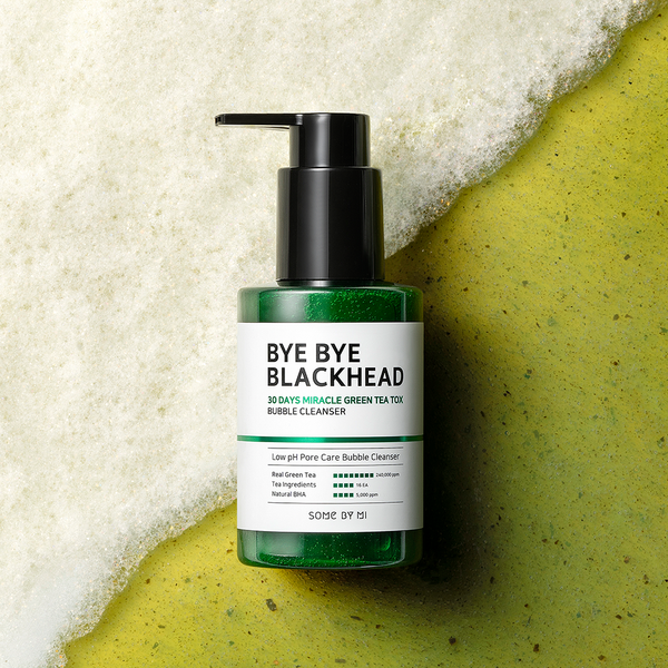 SOME BY MI Bye Bye Blackhead 30 Days Miracle Green Tea Tox Bubble Cleanser 120g Korean skincare Kbeauty Cosmetics