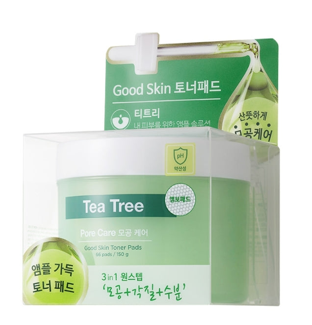 NATURE REPUBLIC GOOD SKIN TEA TREE AMPOULE TONER PAD Korean skincare Kbeauty Cosmetics