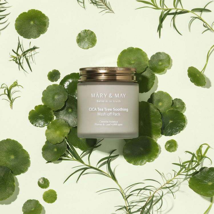 MARY&MAY Cica Tea Tree Soothing Wash Off Mask Pack 125g.