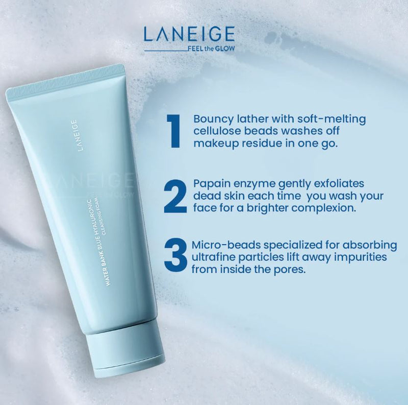 LANEIGE Water Bank Blue Hyaluronic Cleansing Foam 150g.