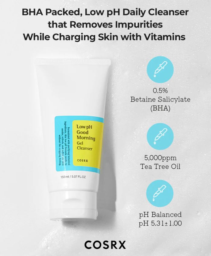 COSRX Low pH Good Morning Gel Cleanser 150ml.