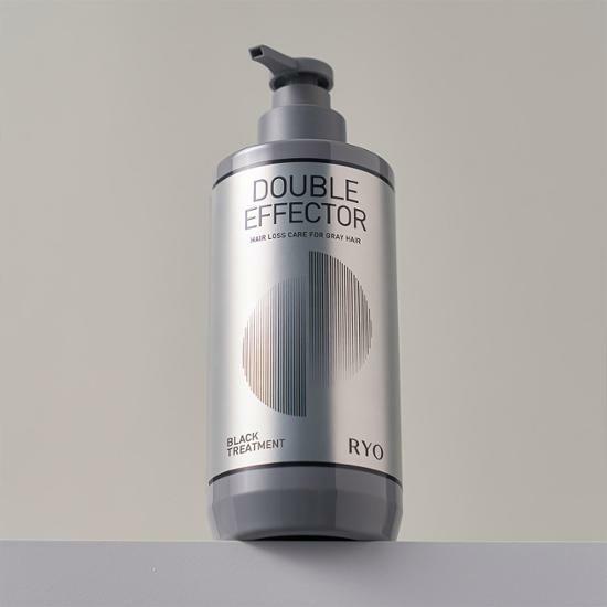 RYO Double Effector Hair Loss Care For Gray Hair Black Treatment 543ml.