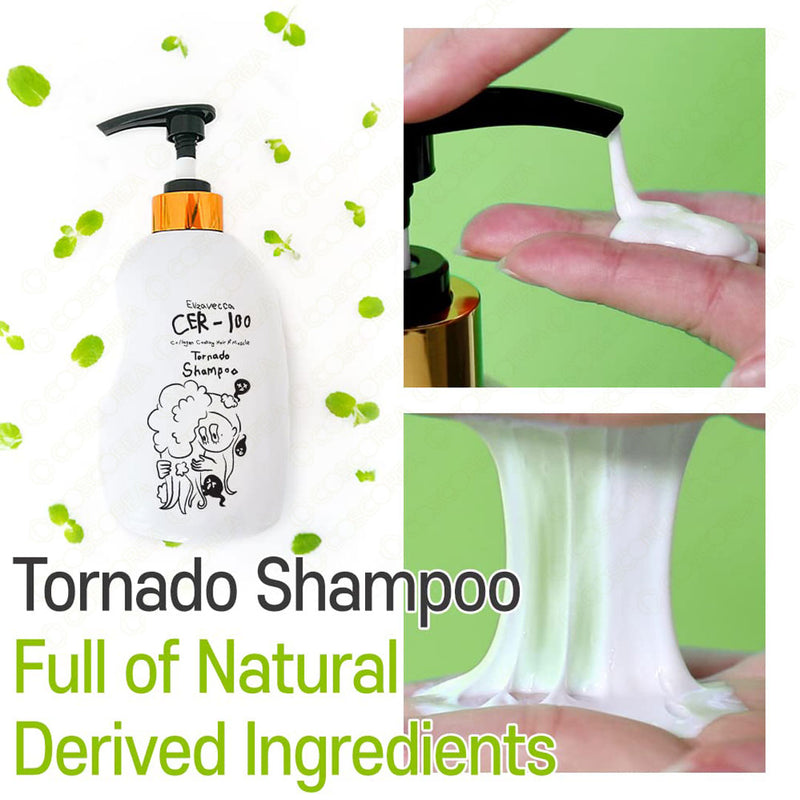 Elizavecca CER 100 Collagen Coating Hair Muscle Tornado Shampoo 500ml.