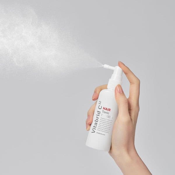 Vitabrid C12 hair tonic is for intensive scalp care that helps prevent hair shedding for denser looking hair.