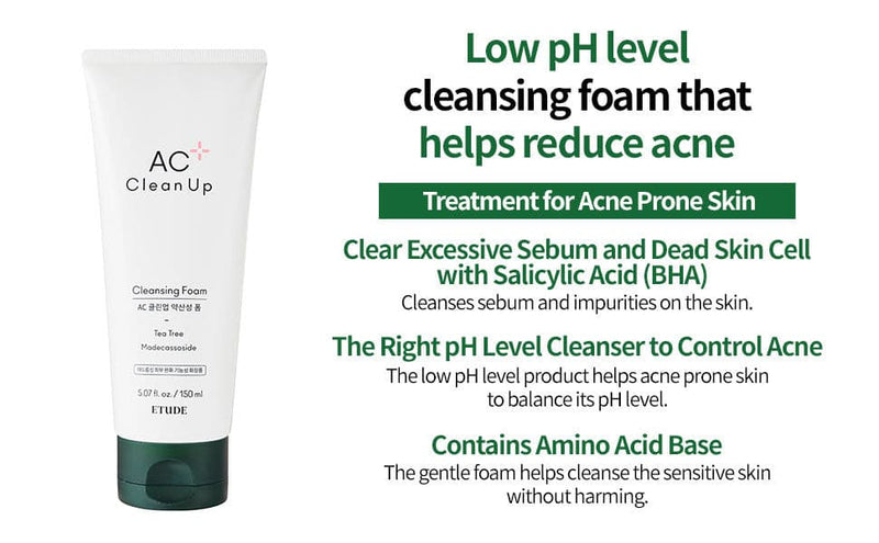 ETUDE HOUSE AC Clean Up Cleansing Foam 150ml.