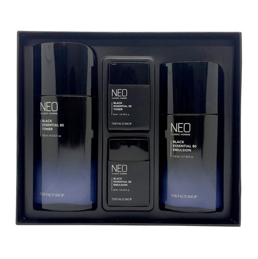 The Face Shop Neo Classic Homme Black Essential 80 Special Set For Men Skin Care Korean skincare Kbeauty Cosmetics