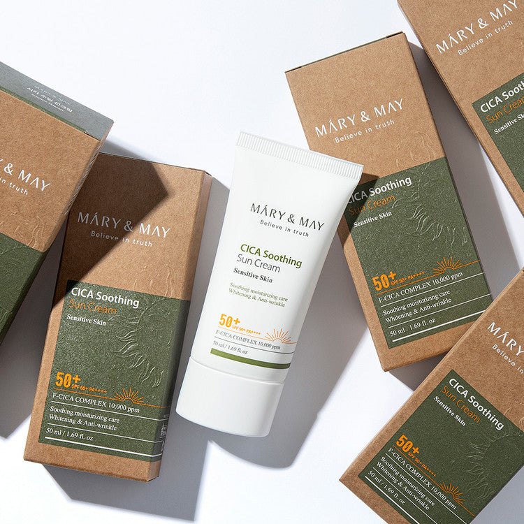 MARY&MAY CICA Soothing Sun Cream SPF50+ PA++++ 50ml.