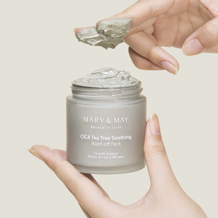 MARY&MAY Cica Tea Tree Soothing Wash Off Mask Pack 125g.
