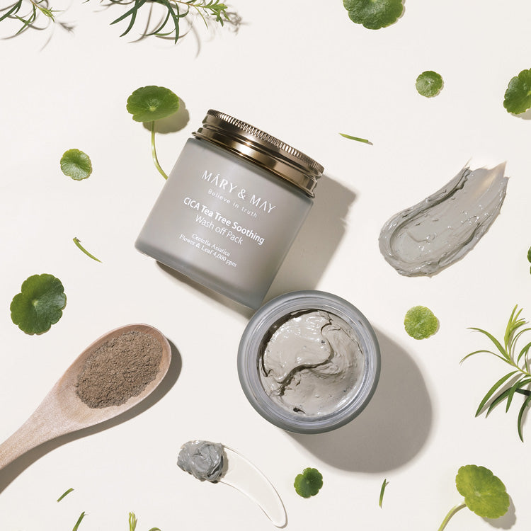 MARY&MAY Cica Tea Tree Soothing Wash Off Mask Pack 125g.