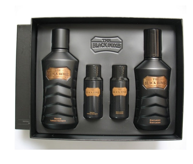 The Face Shop The Black Bomb Toner Emulsion 2 Set Korean skincare Kbeauty Cosmetics