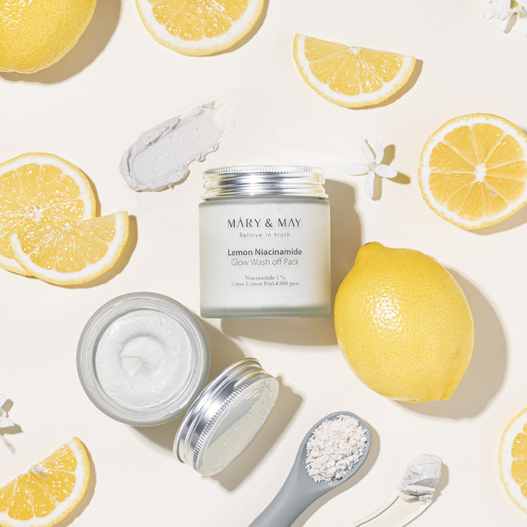 MARY&MAY Lemon Niacinamide Glow Wash Off Mask Pack 125g.