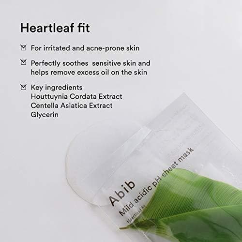ABIB Mild Acidic pH Sheet Mask Heartleaf Fit 10ea.