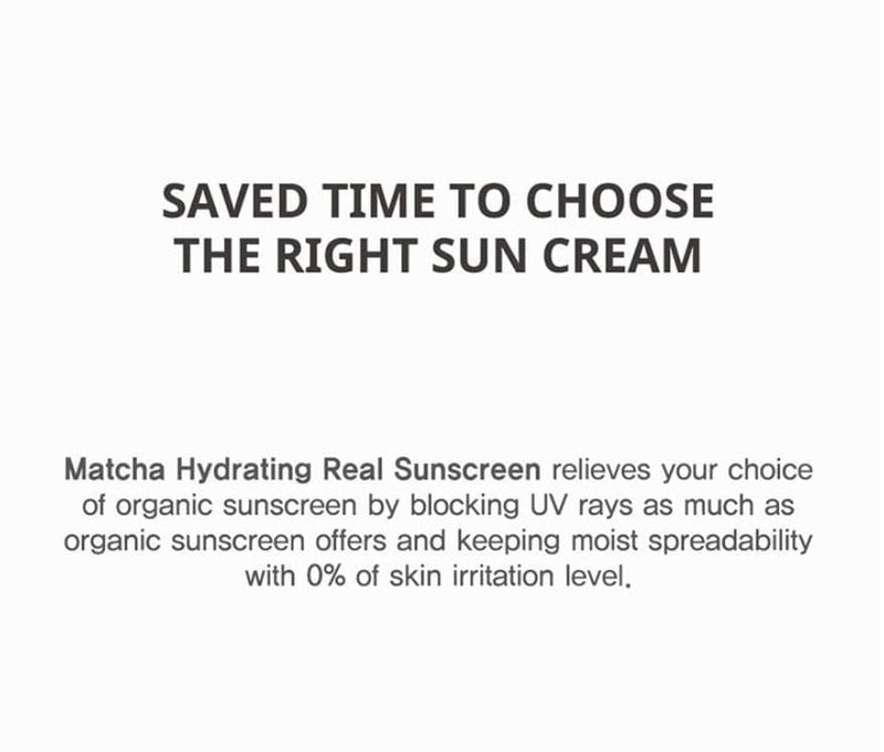B LAB Matcha Hydrating Real Sun Screen SPF50+PA++++ 50ml.