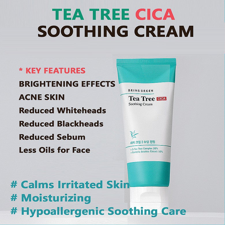BRING GREEN Tea Tree Cica Soothing Cream 100ml.