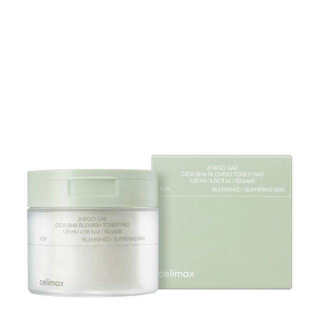 CELIMAX Ji Woo Gae Cica BHA Blemish Toner Pad 135ml 60ea.
