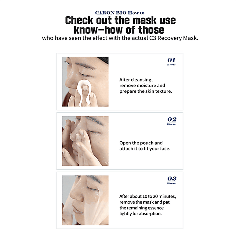 CARON BIO C3 Moisture Calming Recovery Mask 25ml 5ea.