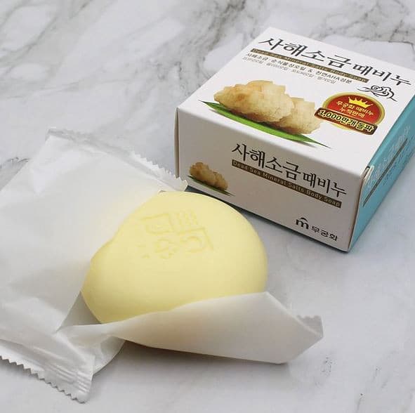 MUKUNGHWA Body Scrub Soap with Mineral Salt from the Dead Sea 100g x 6ea.