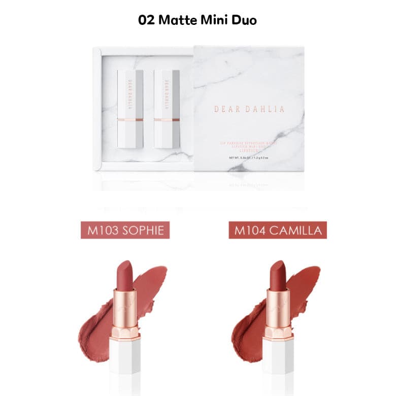 DEAR DAHLIA Lip Paradise Mini Duo Lipstick 1.7g.