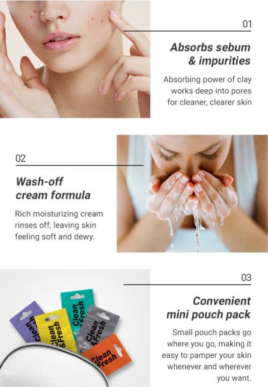 EUNYUL Clay Mask Pouch Pack 15g *5ea.