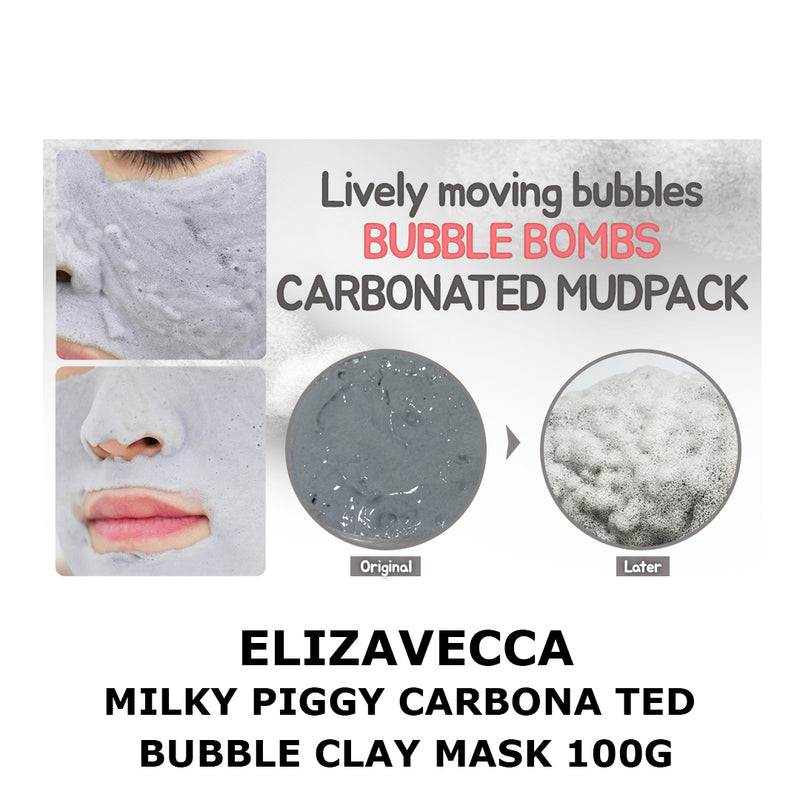 Elizavecca Milky Piggy Carbona Ted Bubble Clay Mask 100g.