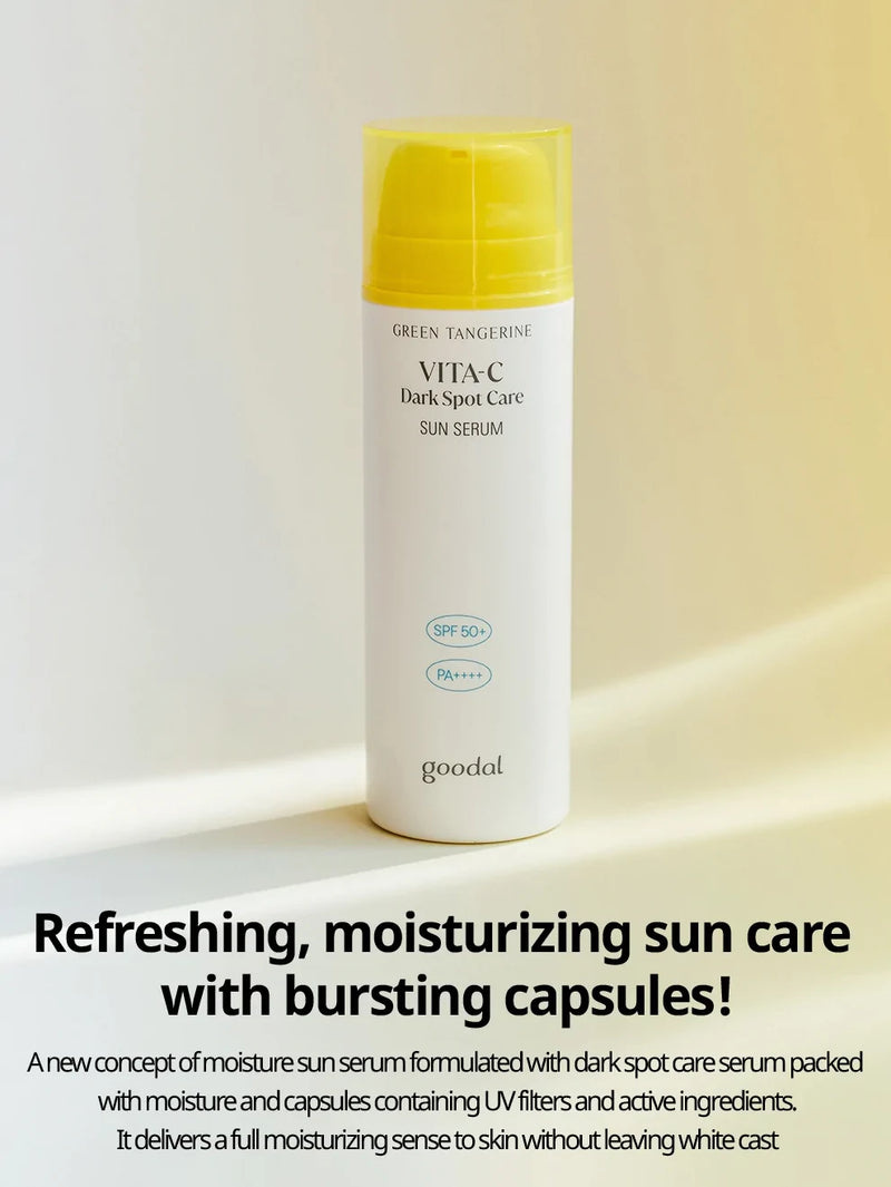 GOODAL Green Tangerine Vita-C Dark Spot Care Sun Serum SPF50+ PA++++ 50ml.