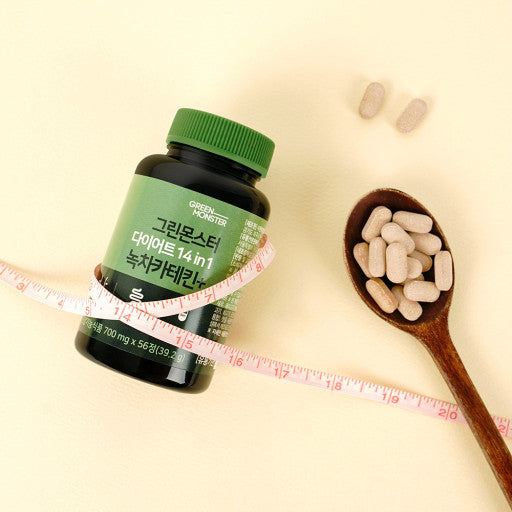 GREEN MONSTER Diet 14 in 1 Green Tea Catechin + 56 Tablets.