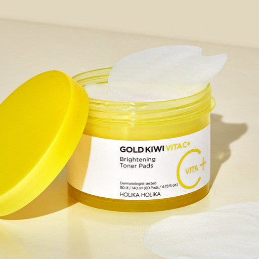 HOLIKA HOLIKA Gold Kiwi Vita C+ Brightening Toner Pads 140ml 80ea.